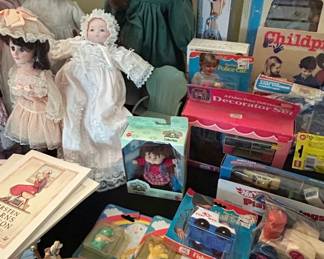 Vintage Toys and Porcelain Dolls Collection