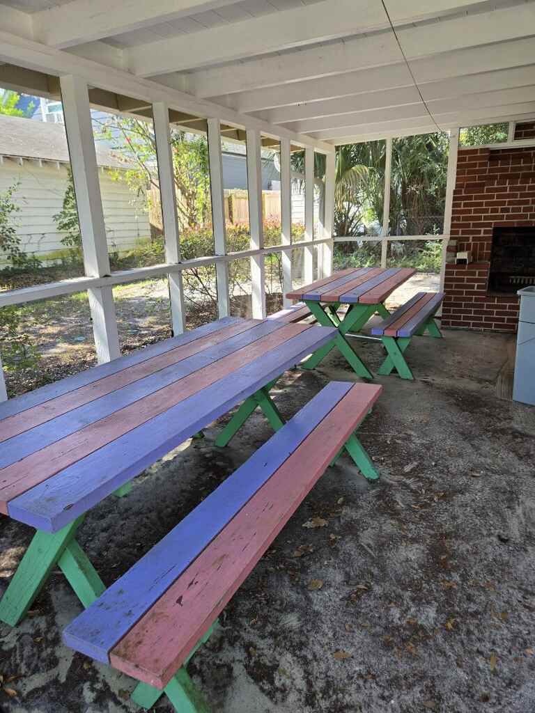 picnic tables