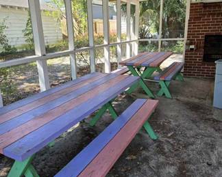 picnic tables