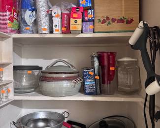 paper supplies and cookware