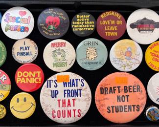 vintage pinback buttons