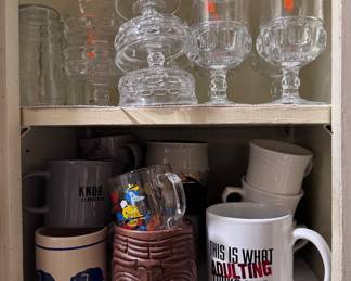 various cups and glasses