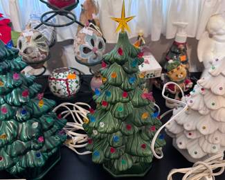 miniature ceramic christmas trees