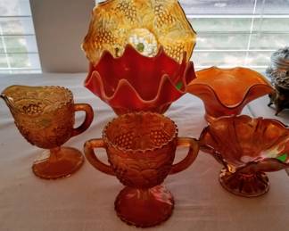 Vintage carnival glass