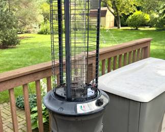 Lava Heat Italia Freestanding Propane Outdoor Patio Heater with Glass Flame Tube