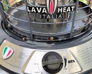 Lava Heat Italia Freestanding Propane Outdoor Patio Heater with Glass Flame Tube