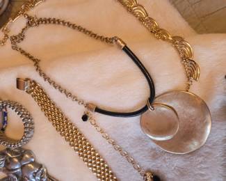Assorted Costume Jewelry Collection Including Beaded Necklaces, Faux Pearls, Gold-Tone Necklaces, Pendants, Bracelets, Earrings & Brooches
