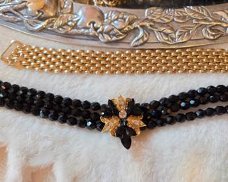 Assorted Costume Jewelry Collection Including Beaded Necklaces, Faux Pearls, Gold-Tone Necklaces, Pendants, Bracelets, Earrings & Brooches
