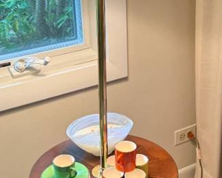 Brass Adjustable Pharmacy-Style Floor Lamp with Pleated Shade