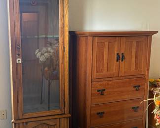 Gun cabinet, chest of drawers