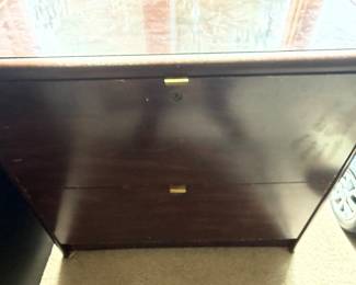 2 drawer wood cabinet