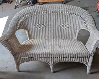 Wicker loveseat