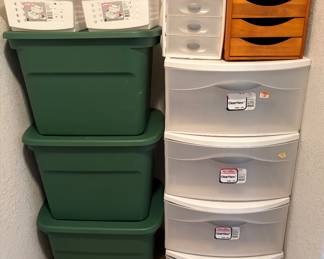 Storage bins, organizers