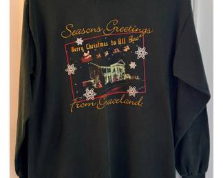 Elvis Presley Graceland Christmas Long Sleeve Shirt L