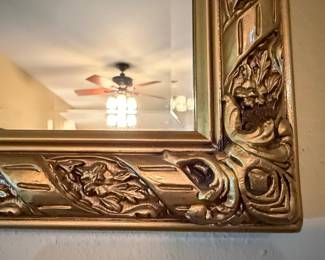 Baroque Style Gilt Wood Mirror