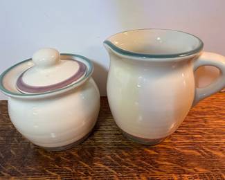 Pfaltzgraff Juniper Pattern Creamer, Sugar, and Butter Dish