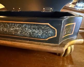 Chinoiserie Style Hand-Painted Jewelry Box