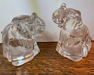 Crystal Elephant Salt and Pepper Shakers