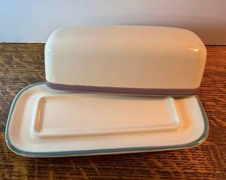Pfaltzgraff Juniper Pattern Creamer, Sugar, and Butter Dish