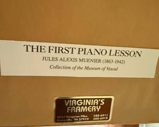 Jules Alexis Muenier The First Piano Lesson Print