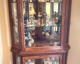 Oak Corner Curio Cabinet Style