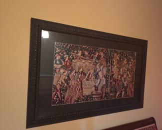 Vendanges (Grape Harvest) Scene Jacquard Style Tapestry