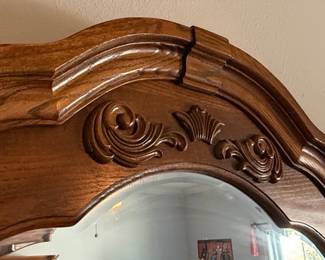 Lexington Victorian Sampler Oak Dresser with Mirror