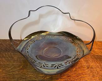Sheffield Plate Style Pierced Basket
