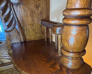 Tiger Oak Sideboard with Mirror Back Hutch Style