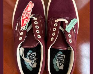 Vans Burgundy Suede Canvas Sneakers NWT Men's 8.5 Women's 10