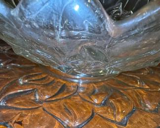 Federal Glass Petal Clear Glass Bowl