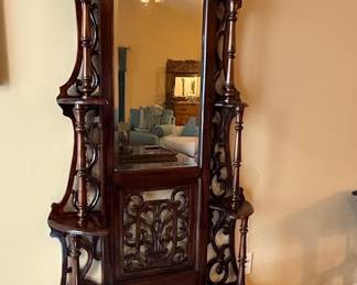 Victorian Style Etagere Hall Tree