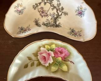 Porcelain Bone Dish - Courting Couple on Swing Style