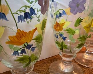 Royal Danube Hand Painted Floral Stemware
