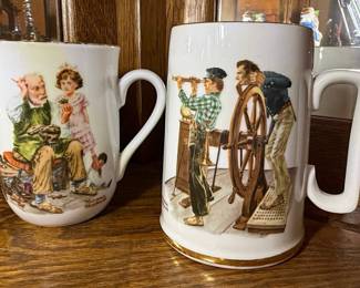 Norman Rockwell Museum Ceramic Mugs - Nautical & "For a Good Boy" Series