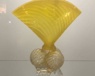 Yellow Fan Vase