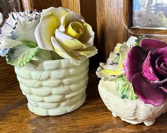 Kew Royal and Radnor Bone China Floral Ornaments