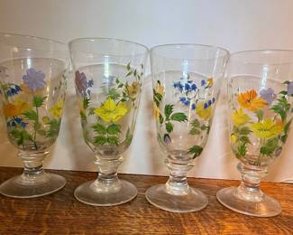 Royal Danube Hand Painted Floral Stemware
