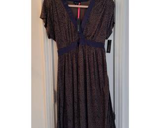I Heart Ronson Animal Print V-Neck Dress NWT S