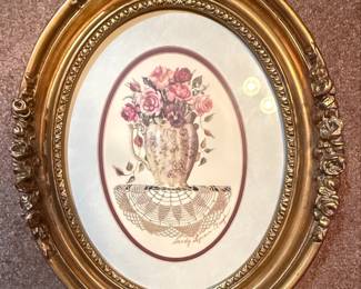 Sandy Lynam Clough Floral Print in Ornate Frame