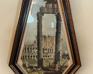 Sungott Art Studios Hexagonal Roman Ruin Art Gravure