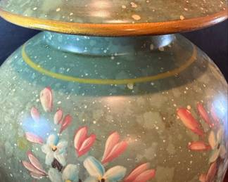 Oriental Accent Style Floral Ginger Jar