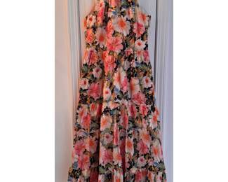 Fate Floral Print Halter Style Maxi Dress M