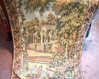 European Garden Scene Jacquard Tapestry