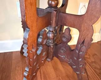 Eastlake Style Carved Pedestal Table