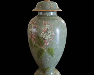 Green Floral Ginger Jar