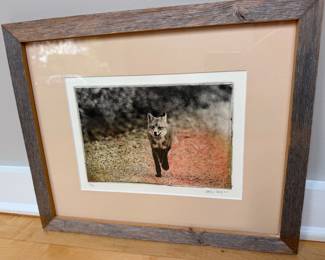 Ethan Beyz Signed Fox Etching