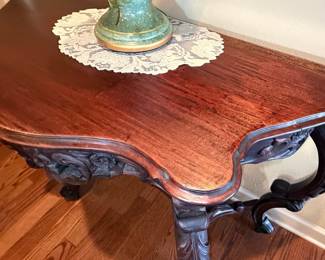 Rococo Revival Style Mahogany Console Table
