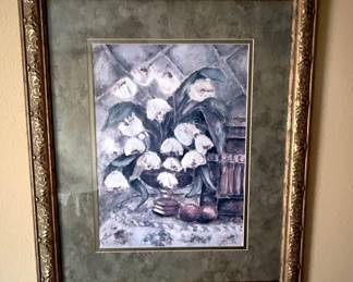 J. Combs Style Floral Still Life Painting