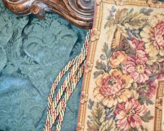 European Garden Scene Jacquard Tapestry